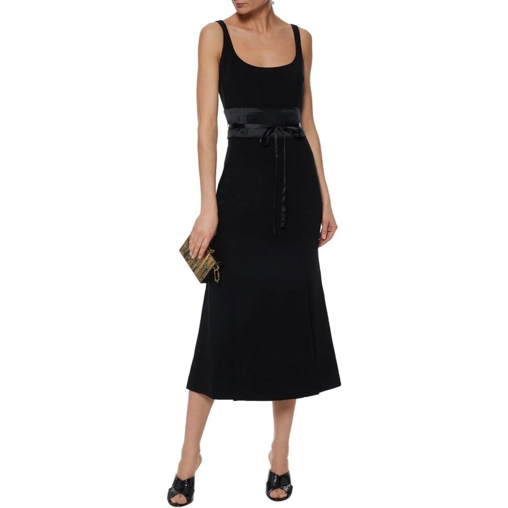 Cinq A Sept Yvonne Black Sleeveless Midi Dress